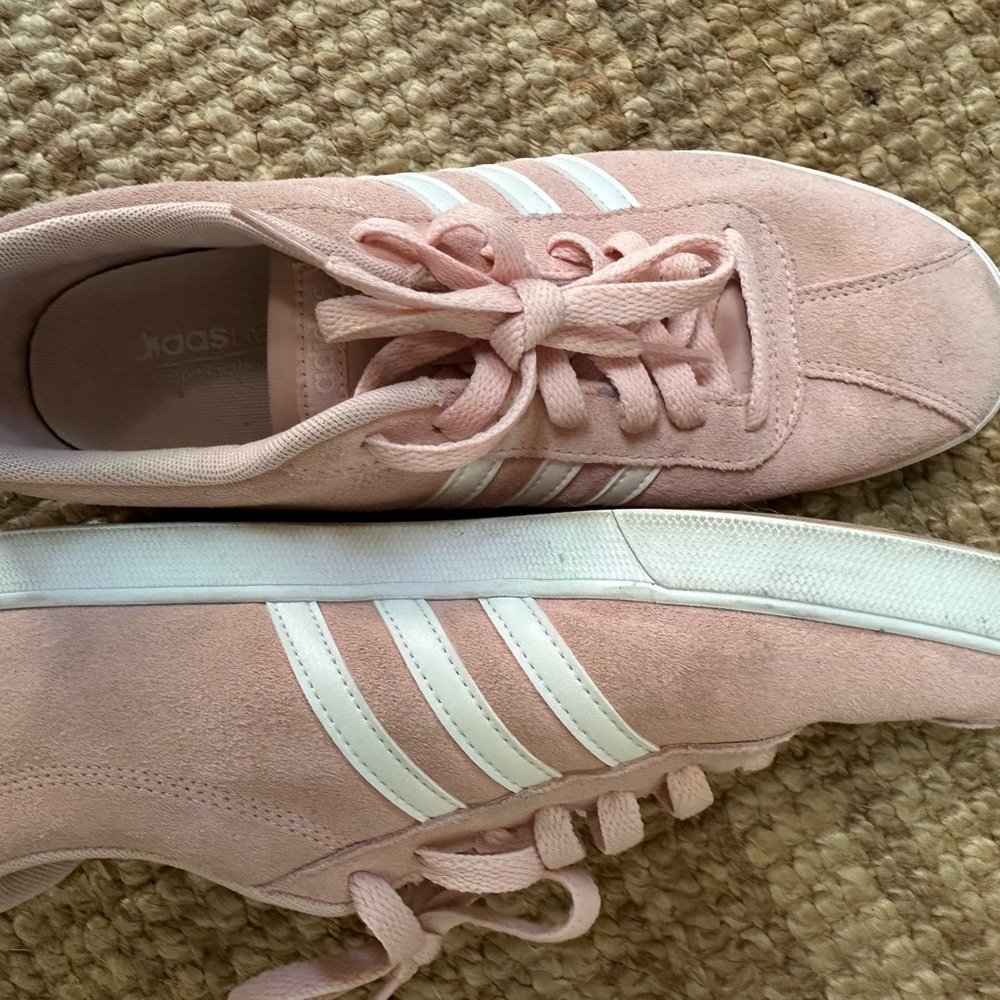 Adidas Pink and White Classic Sneakers